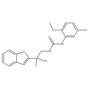 1-(2-(Benzo[b]thiophen-2-yl)-2-hydroxypropyl)-3-(5-chloro-2-methoxyphenyl)urea Structure