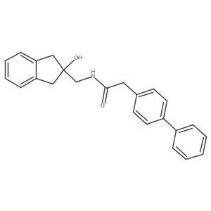 2-([1,1'-biphenyl]-4-yl)-N-((2-hydroxy-2,3-dihydro-1H-inden-2-yl)methyl)acetamide结构式
