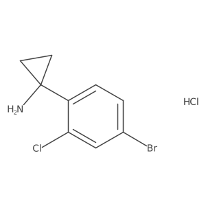 1-(4-Bromo-2-chlorophenyl)cyclopropan-1-amine hydrochloride Structure