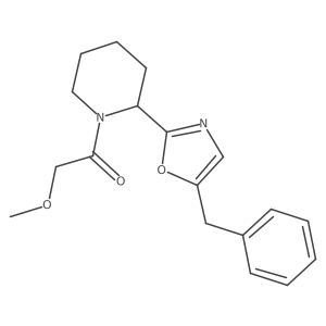 1-(2-(5-Benzyloxazol-2-yl)piperidin-1-yl)-2-methoxyethanone结构式