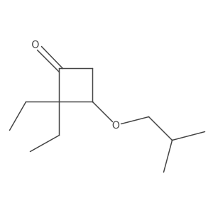 2,2-Diethyl-3-(2-methylpropoxy)cyclobutanone Structure