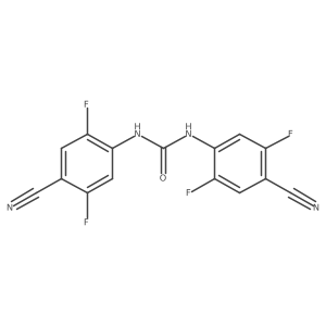 N,N'-Bis(2,5-difluoro-4-cyanophenyl)urea Structure