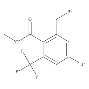 Methyl 4-bromo-2-(bromomethyl)-6-(trifluoromethyl)benzoate结构式