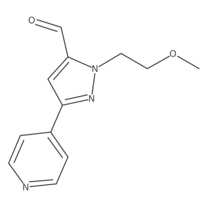 1-(2-methoxyethyl)-3-(pyridin-4-yl)-1H-pyrazole-5-carbaldehyde结构式