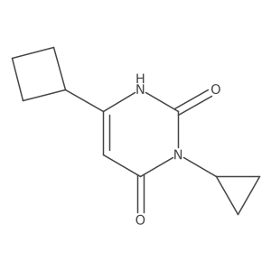 6-Cyclobutyl-3-cyclopropyl-1,2,3,4-tetrahydropyrimidine-2,4-dione Structure