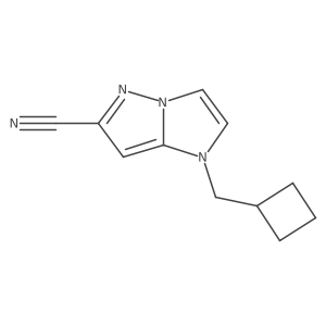 1-(cyclobutylmethyl)imidazo[1,2-b]pyrazole-6-carbonitrile Structure