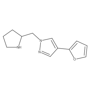 4-(furan-2-yl)-1-(pyrrolidin-2-ylmethyl)-1H-pyrazole结构式