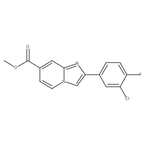 Methyl 2-(3-chloro-4-fluorophenyl)imidazo[1,2-a]pyridine-7-carboxylate Structure