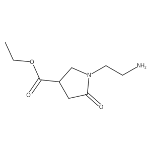 Ethyl 1-(2-aminoethyl)-5-oxopyrrolidine-3-carboxylate结构式