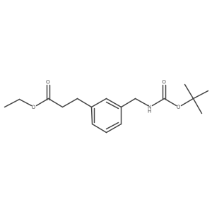 Ethyl 3-(3-(((tert-butoxycarbonyl)amino)methyl)phenyl)propanoate结构式