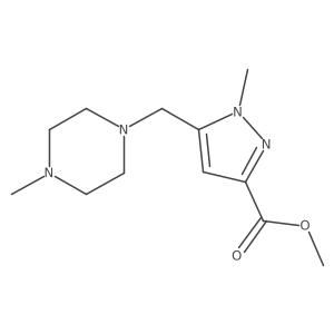 Methyl 1-methyl-5-[(4-methylpiperazin-1-yl)methyl]pyrazole-3-carboxylate Structure