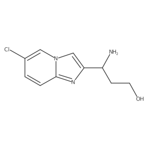 (3R)-3-amino-3-{6-chloroimidazo[1,2-a]pyridin-2-yl}propan-1-ol结构式