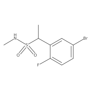 1-(5-bromo-2-fluorophenyl)-N-methylethane-1-sulfonamide结构式