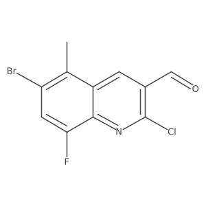 6-Bromo-2-chloro-8-fluoro-5-methylquinoline-3-carbaldehyde Structure