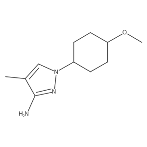 1-(4-methoxycyclohexyl)-4-methyl-1H-pyrazol-3-amine结构式