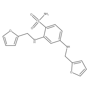 2,4-Bis((furan-2-ylmethyl)amino)benzenesulfonamide Structure