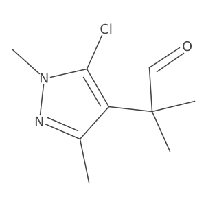 2-(5-chloro-1,3-dimethyl-1H-pyrazol-4-yl)-2-methylpropanal结构式
