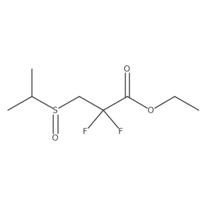Ethyl 2,2-difluoro-3-(propane-2-sulfinyl)propanoate Structure
