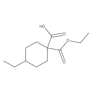 1-(Ethoxycarbonyl)-4-ethylcyclohexane-1-carboxylic acid Structure