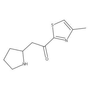 1-(4-Methyl-1,3-thiazol-2-yl)-2-(pyrrolidin-2-yl)ethan-1-one结构式