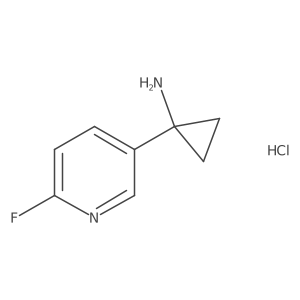 1-(6-Fluoropyridin-3-YL)cyclopropan-1-amine hydrochloride结构式