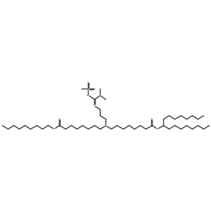 14-(Dimethylamino)-9-[8-(nonyloxy)-8-oxooctyl]-16-thia-9,13,15-triazaheptadec-13-enoic acid 1-octylnonyl ester 16,16-dioxide结构式