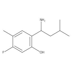 2-(1-Amino-3-methylbutyl)-5-fluoro-4-methylphenol Structure