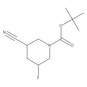 1-Piperidinecarboxylic acid, 3-cyano-5-fluoro-, 1,1-dimethylethyl ester Structure