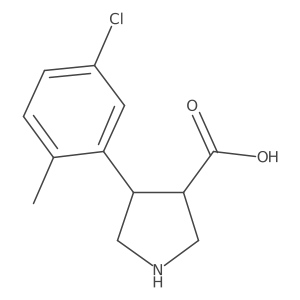4-(5-Chloro-2-methylphenyl)pyrrolidine-3-carboxylic acid结构式