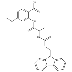 2-[(2R)-2-({[(9H-fluoren-9-yl)methoxy]carbonyl}amino)propanamido]-4-methoxybenzoic acid Structure