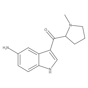 3-[(2R)-1-methylpyrrolidine-2-carbonyl]-1H-indol-5-amine结构式