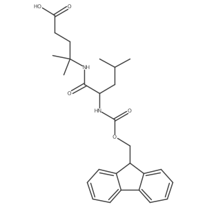 4-[(2S)-2-({[(9H-fluoren-9-yl)methoxy]carbonyl}amino)-4-methylpentanamido]-4-methylpentanoic acid Structure