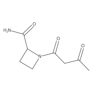 1-(3-Oxobutanoyl)azetidine-2-carboxamide Structure