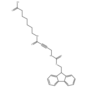 7-[4-({[(9H-fluoren-9-yl)methoxy]carbonyl}amino)but-2-ynamido]heptanoic acid结构式