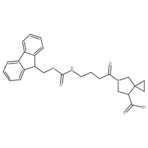 5-[4-({[(9H-fluoren-9-yl)methoxy]carbonyl}amino)butanoyl]-5-azaspiro[2.4]heptane-7-carboxylic acid Structure