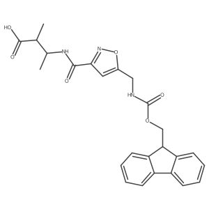 3-({5-[({[(9H-fluoren-9-yl)methoxy]carbonyl}amino)methyl]-1,2-oxazol-3-yl}formamido)-2-methylbutanoic acid结构式