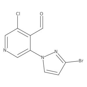 3-(3-bromo-1H-pyrazol-1-yl)-5-chloropyridine-4-carbaldehyde Structure