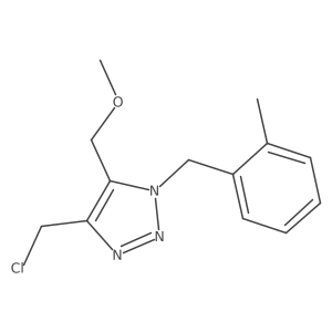 4-(chloromethyl)-5-(methoxymethyl)-1-[(2-methylphenyl)methyl]-1H-1,2,3-triazole结构式