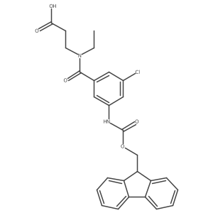 3-{1-[3-chloro-5-({[(9H-fluoren-9-yl)methoxy]carbonyl}amino)phenyl]-N-ethylformamido}propanoic acid结构式