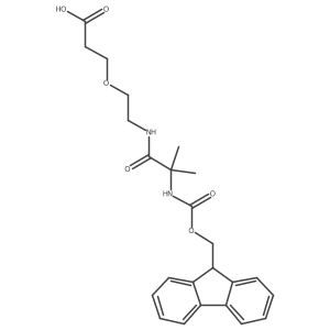 3-{2-[2-({[(9H-fluoren-9-yl)methoxy]carbonyl}amino)-2-methylpropanamido]ethoxy}propanoic acid Structure