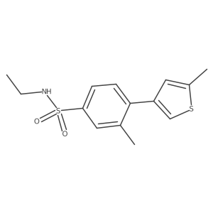N-ethyl-3-methyl-4-(5-methylthiophen-3-yl)benzene-1-sulfonamide Structure