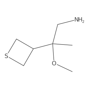 2-Methoxy-2-(thietan-3-yl)propan-1-amine Structure