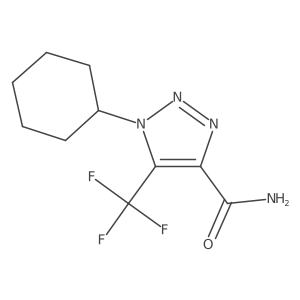 1-cyclohexyl-5-(trifluoromethyl)-1H-1,2,3-triazole-4-carboxamide结构式