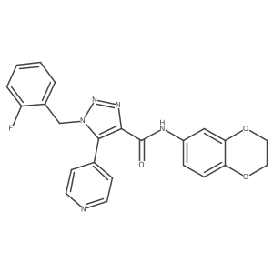 N-(2,3-dihydrobenzo[b][1,4]dioxin-6-yl)-1-(2-fluorobenzyl)-5-(pyridin-4-yl)-1H-1,2,3-triazole-4-carboxamide Structure