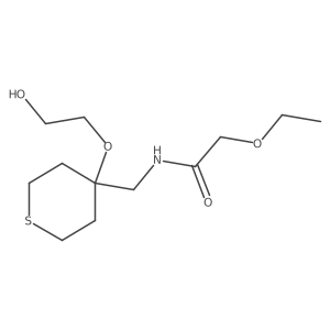 2-ethoxy-N-{[4-(2-hydroxyethoxy)thian-4-yl]methyl}acetamide结构式