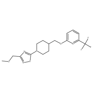 2-({1-[3-(Methoxymethyl)-1,2,4-thiadiazol-5-yl]piperidin-4-yl}methoxy)-6-(trifluoromethyl)pyridine结构式