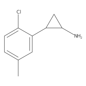 rac-(1R,2S)-2-(2-chloro-5-methylphenyl)cyclopropan-1-amine结构式
