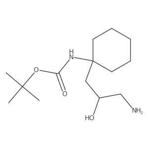 tert-butyl N-[1-(3-amino-2-hydroxypropyl)cyclohexyl]carbamate Structure