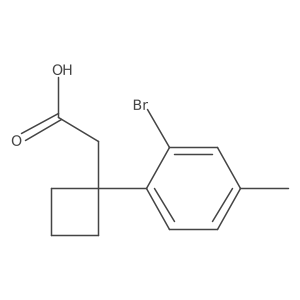 2-[1-(2-Bromo-4-methylphenyl)cyclobutyl]acetic acid结构式