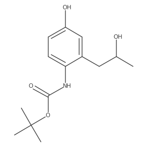 tert-butyl N-[4-hydroxy-2-(2-hydroxypropyl)phenyl]carbamate Structure